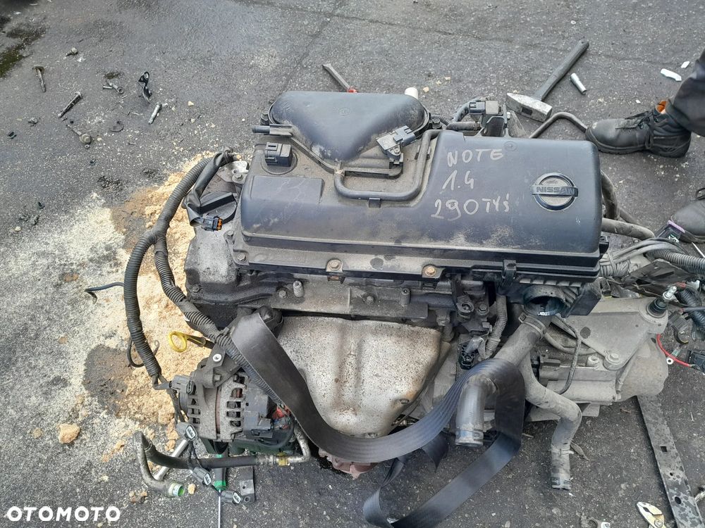 Nissan Note I 1 1.4 16V CR14 SILNIK !! Bez alternatora, rozrusznika !! 290TYS PRZEBIEG !! - 1