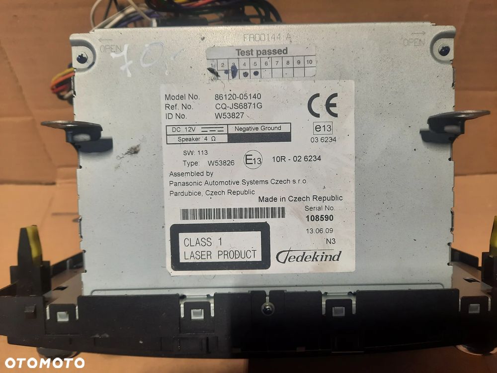 Radio CD Toyota Avensis T27  86120-05140 - 2