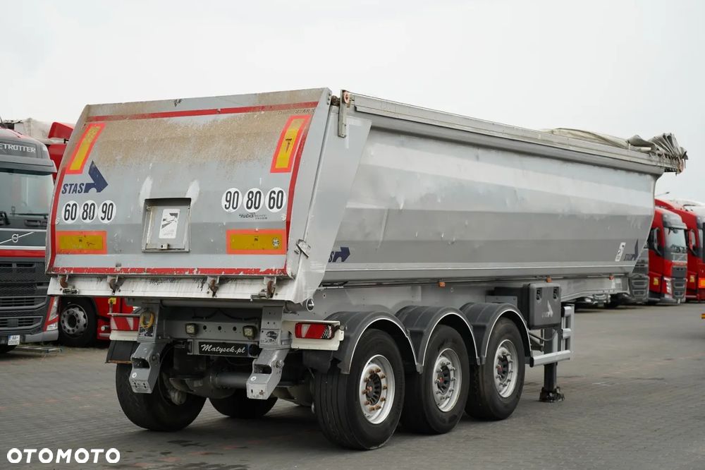 Stas WYWROTKA / 26m3 / ALUMINIOWA / OŚ PONOSZONA / SKRĘTNA  / OSIE SAF - 8