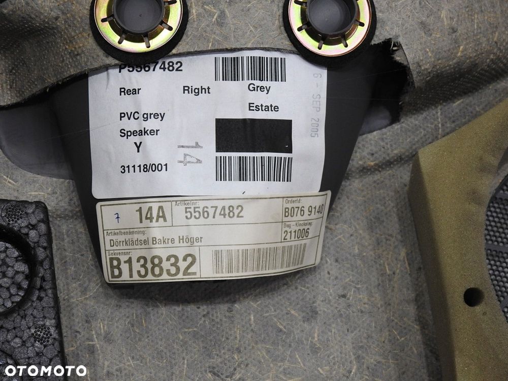 TAPICERKA DRZWI PRAWY TYŁ SAAB 9-5 95 LIFT KOMBI - 13