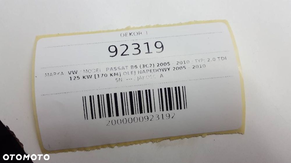 DEKOR RAMKA BIEGÓW RADIA VW PASSAT B6 2006 EU - 8