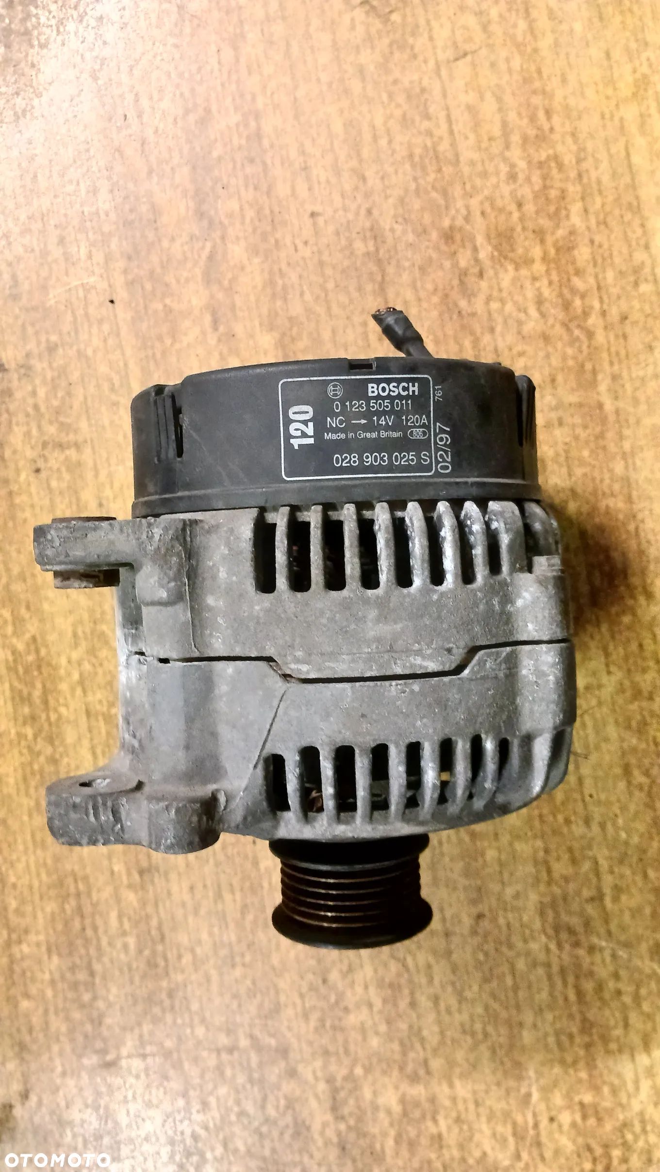 VW Passat B5 Sharan I Galaxy mk1 Audi A4 Alhambra 1.9 TDI Alternator 120A Bosch 028903025S 0123505011 - 1