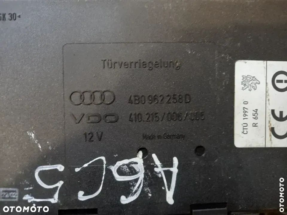 Moduł komfortu Audi A6 C5 4B0962258D - 4