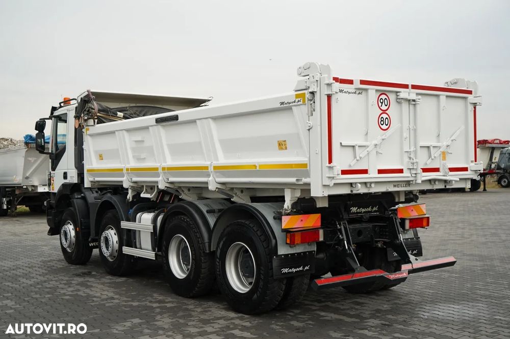 Iveco TRAKKER / 8x4 / BASCULATOR / HIDRODOXY SIDE / BORDMATIC / EURO 6 / MEILLER KIPPER - 13