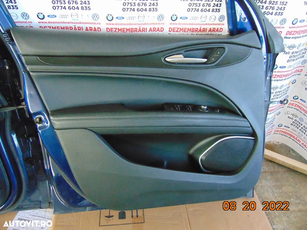 Fete usi Alfa Romeo Stelvio 2015-2022 set fete usi tapiserie interioara tapiterie interior - 6