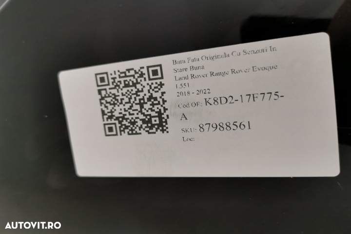 Bara Fata Originala Cu Senzori In Stare Buna Land Rover Range Rover Ev - 7