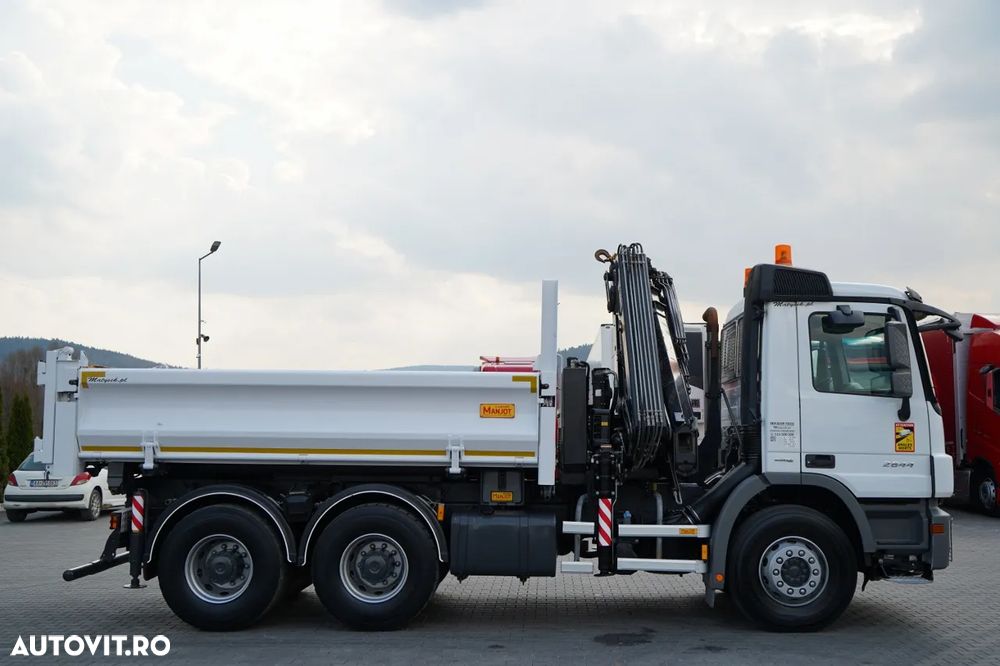 Mercedes-Benz ACTROS 2644 / 6X4 / BASCULATOR / 2X PLĂCI HIDRAULICE / + HIAB 166 ES-5 HDS / TELECOMANDĂ / ROTATOARE / EPS + AMBREIAJ / EURO 5 - 11
