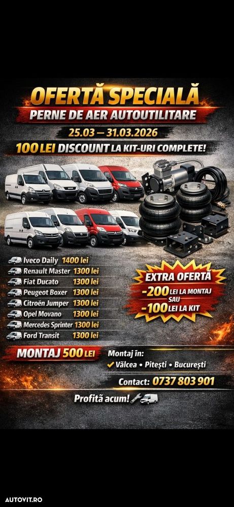 Perne aer universale pentru suspensie – rulote, dube, 4x4, pick-up - 1