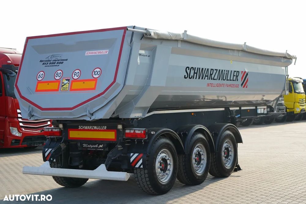 Schwarzmuller BASCĂ SCHWARZMULLER / 25 m³ / REMORCĂ DIN OȚEL / STANDARD / AXĂ RIDICATĂ / SAF - 7