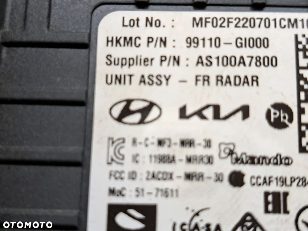 Distronic radar Przód Hyundai Ioniq 5 99110GI000 Element plastikowy - 3