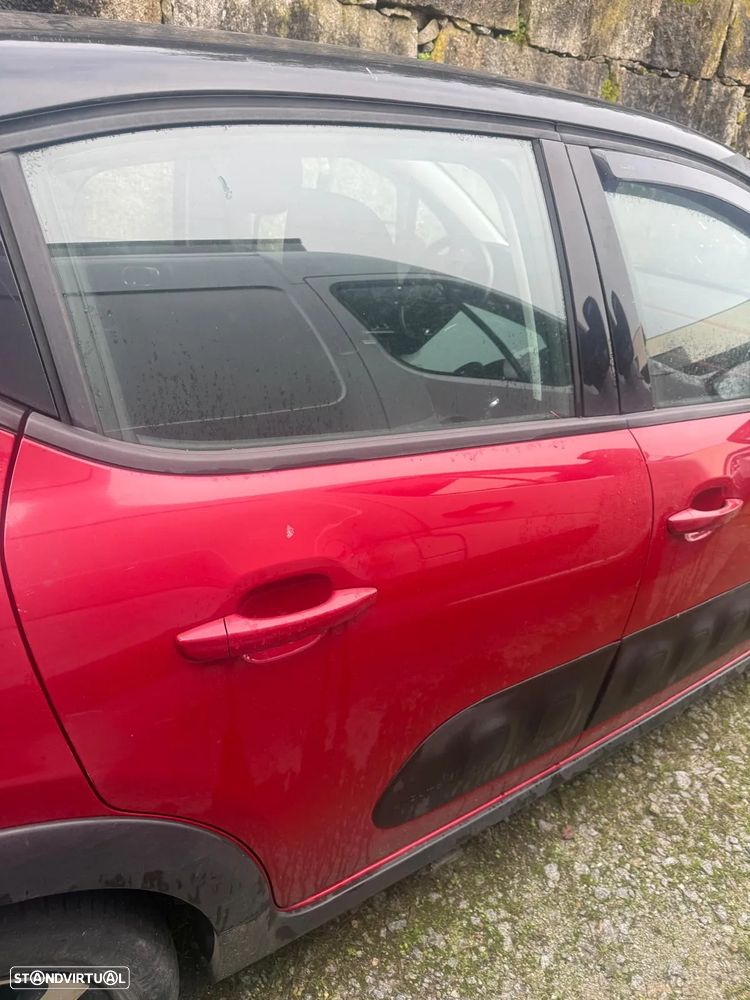 Porta Trás Direita Citroen C3 Ano 2017 - 1