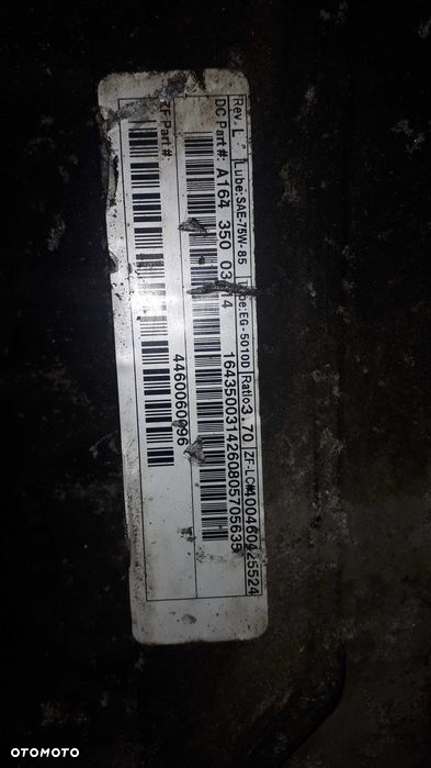 mercedes ml gl 164 dyfer tył 3.70 - 4
