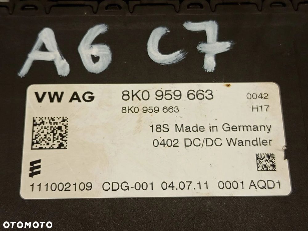 Sterownik Stabilizator Napięcia Audi A6 C7 A4 B8 8K0959663 - 15