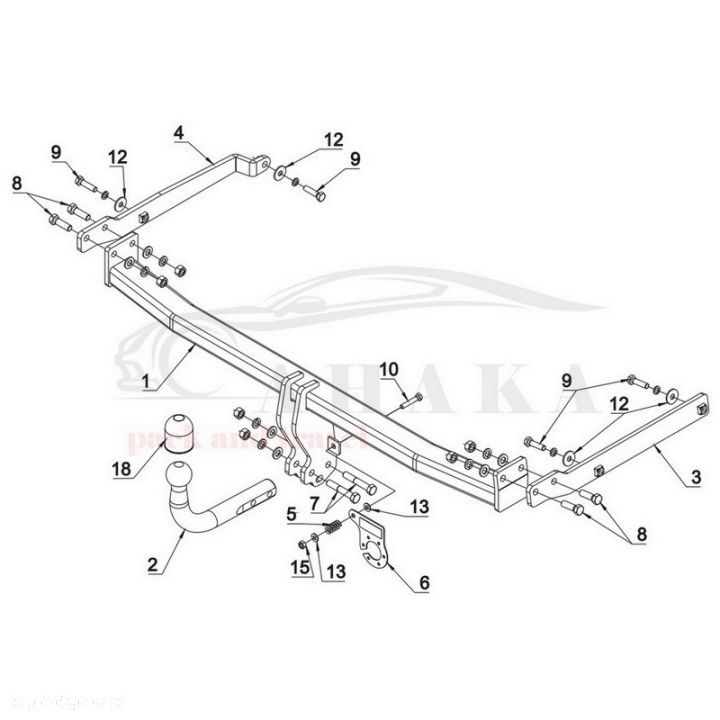 Hak Holowniczy Odkręcany Do Renault Grand Scenic Ii 2004-2009 - 5