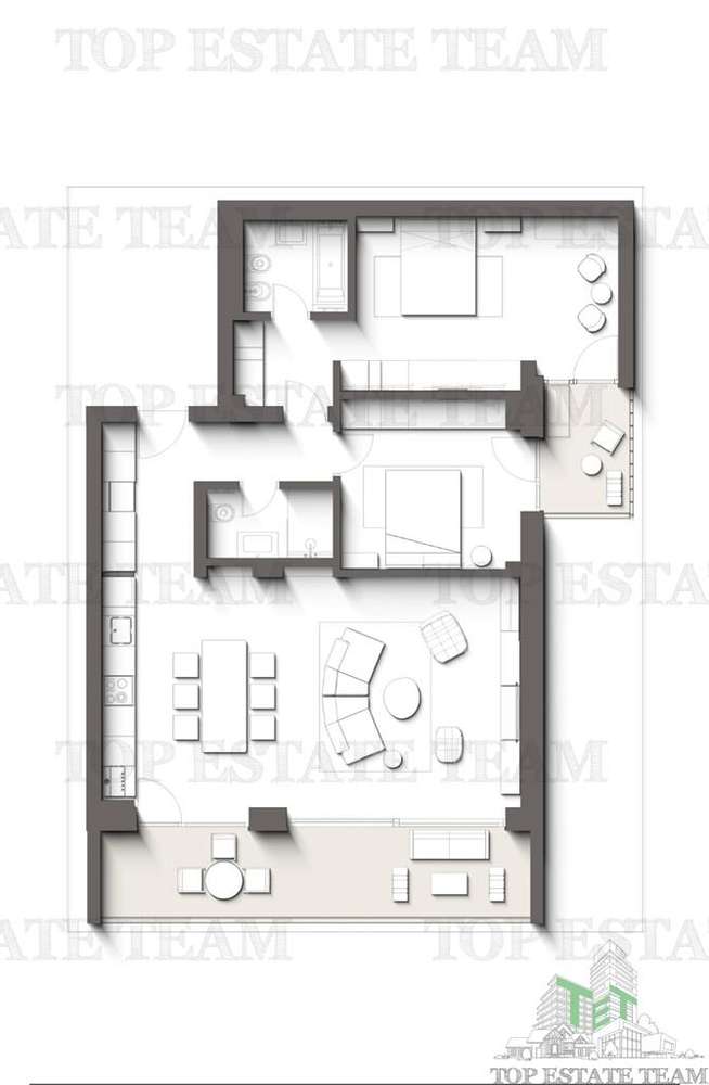 Apartament Premium cu 3 camere cu terase | Vedere directa la mare si p - Imagine principală: 2/20