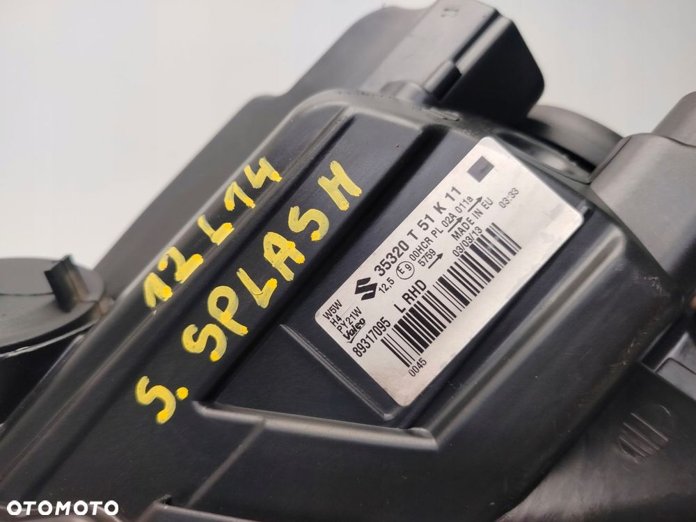 SUZUKI SPLASH 08R- REFLEKTOR LAMPA LEWY PRZÓD LEWA PRZEDNIA - 11