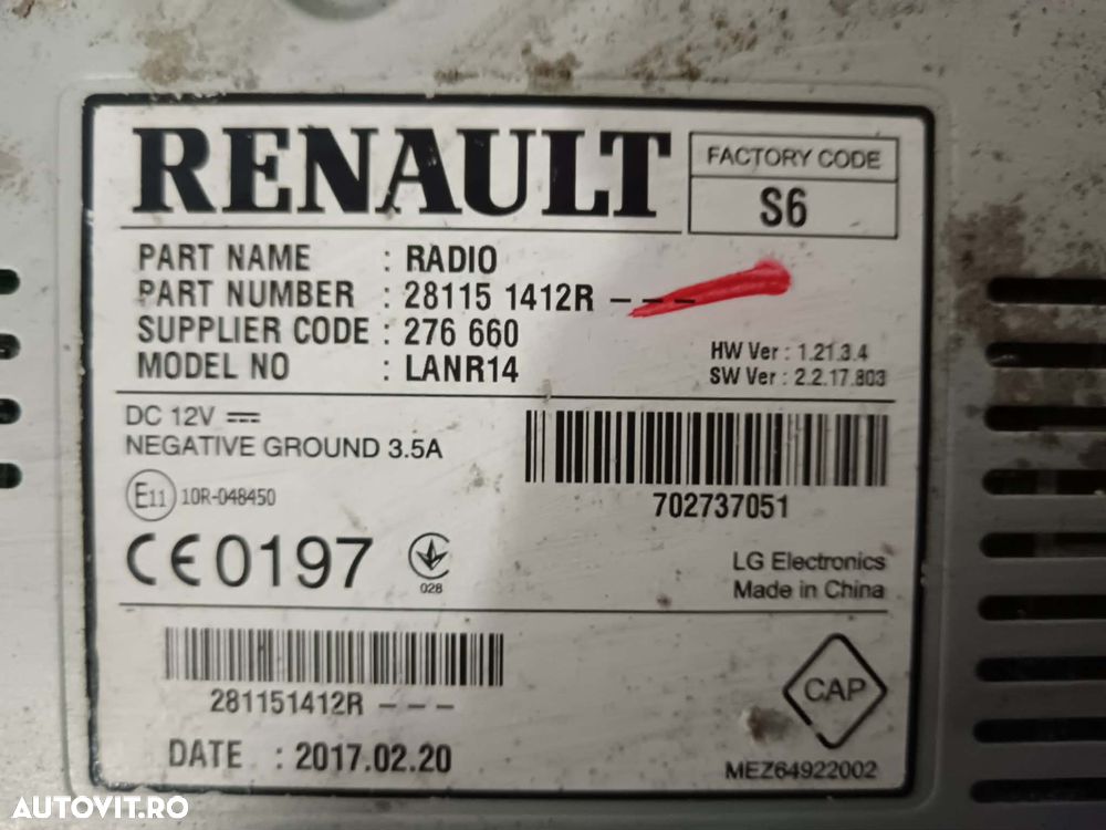 UNITATE MULTIMEDIA RENAULT KADJAR 2017 281151412r - 2
