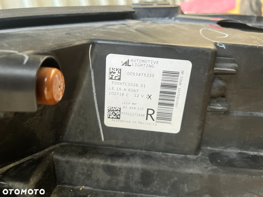 LAMPA PRZEDNIA reflektor prawy przód XENON JEEP COMPAS Europa 0053475235 P55112716AE - 8