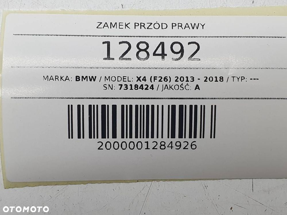 ZAMEK PRZÓD PRAWY BMW X3 F25 EUROPA 7318424 KOMPLET - 9