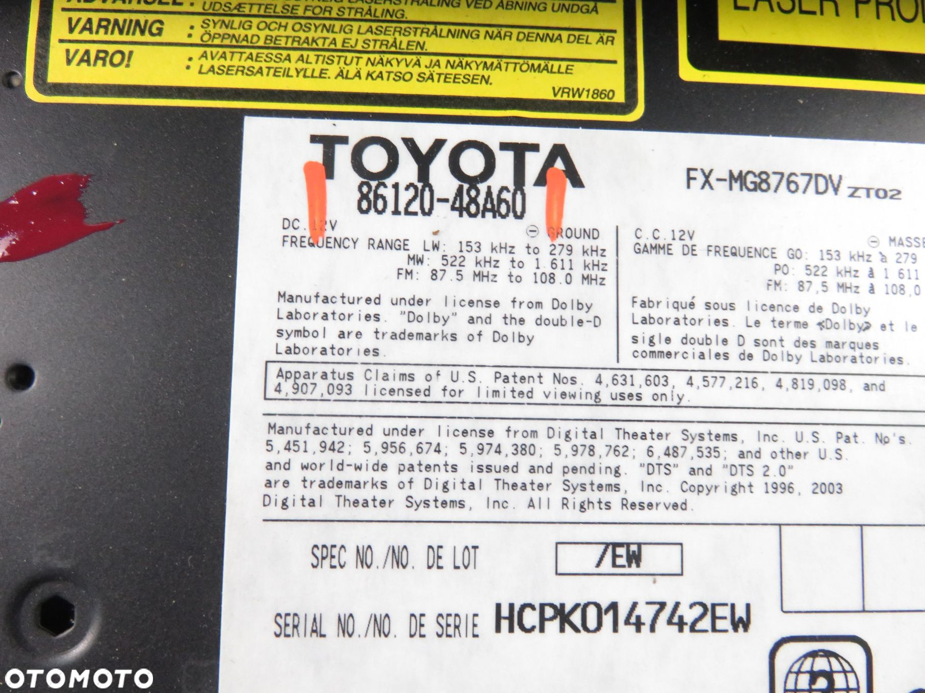 RADIO LEXUS RX II (U3) 8612048A60 - 9