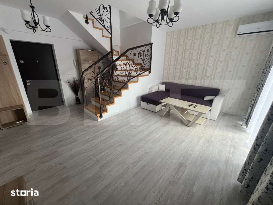 Penthouse duplex, de vanzare, cu 3 camere, 72 mp utili + 87 mp — fotografia 2