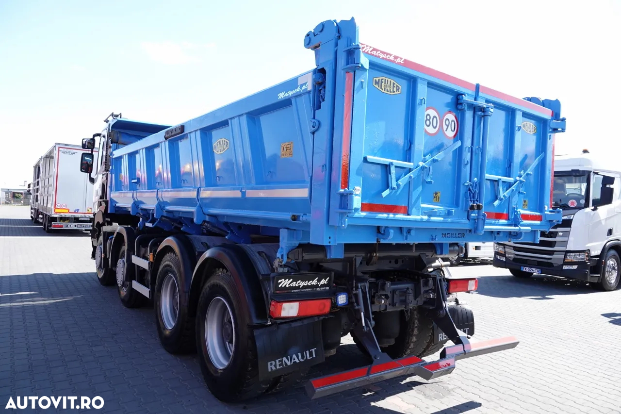 Renault C 460 / 8x4 / BASCULANTE + HIDROBOARD / BORDMATIC / MEILLER KIPPER / EURO 6 - 15
