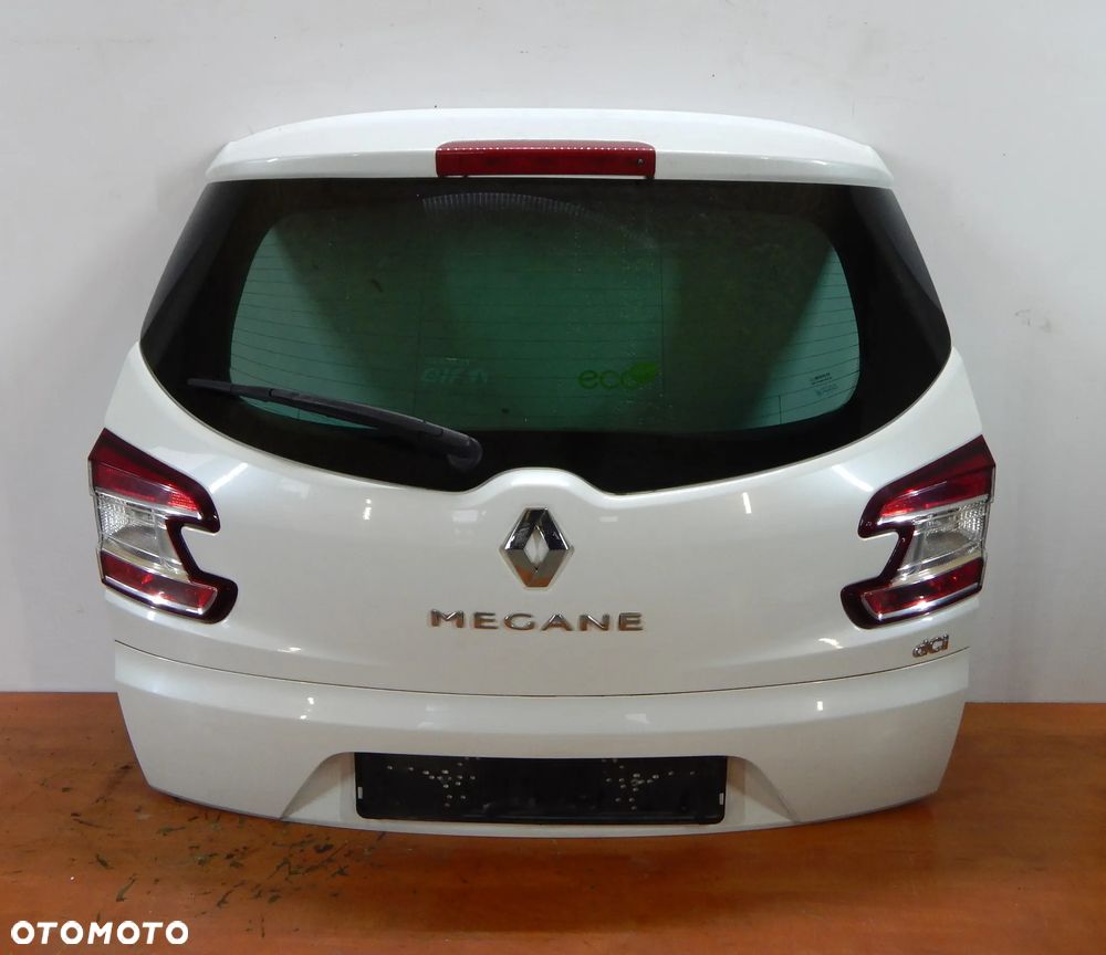 Klapa pokrywa bagażnika Renault MEGANE III 08-16 Kombi TEQNC biała Łuków części - 1