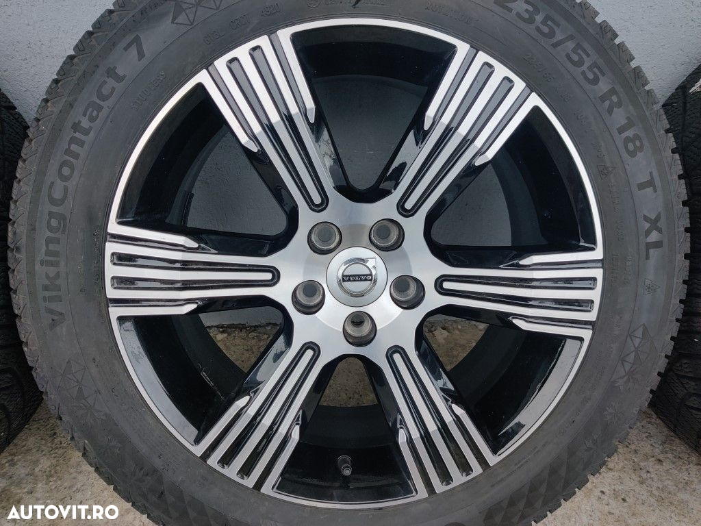 Jante 6 spite 18" Volvo XC40 XC60 XC90 XC70 S90 + anvelope iarna 235/55 R18 - 31471552 - 7