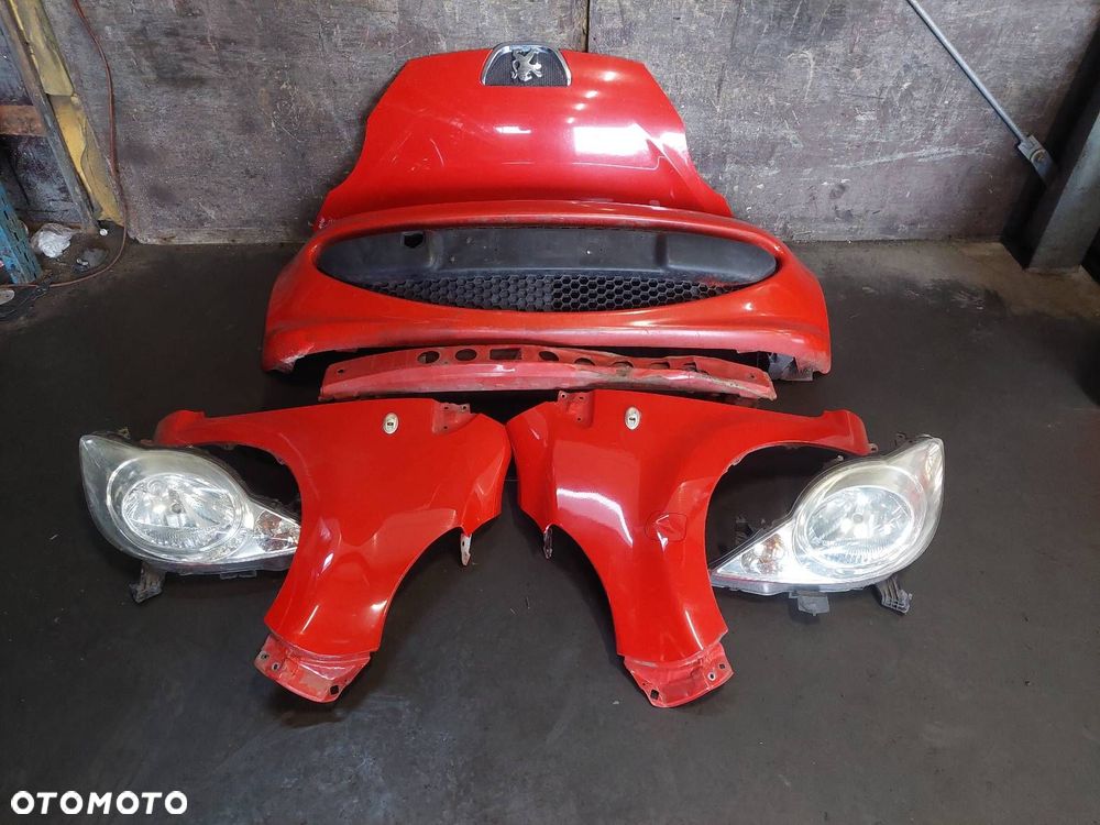 KOMPLETNY PRZÓD MASKA ZDERZAK BŁOTNIKI LAMPY BELKA PEUGEOT 107 I KJH - 1