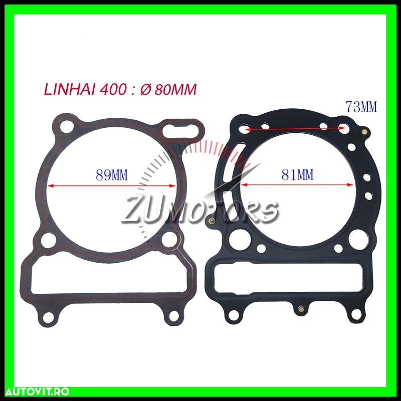 Piston LINHAI 400 420 80MM cu Segmenti + Set Garnituri LINHAI 400 4200 275 - 4