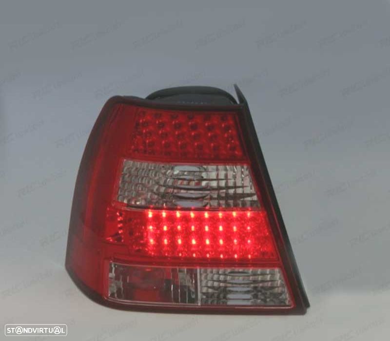 FAROLINS TRASEIROS LED PARA VOLKSWAGEN VW BORA 98-05 VERMELHO BRANCO - 3