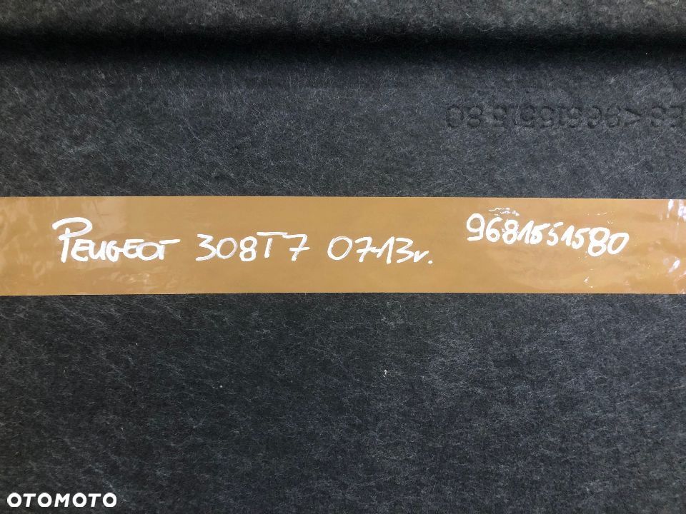 PEUGEOT 308 T7 2007-2013 PÓŁKA BAGAŻNIKA TYŁ TYLNA 9681551580 - 4