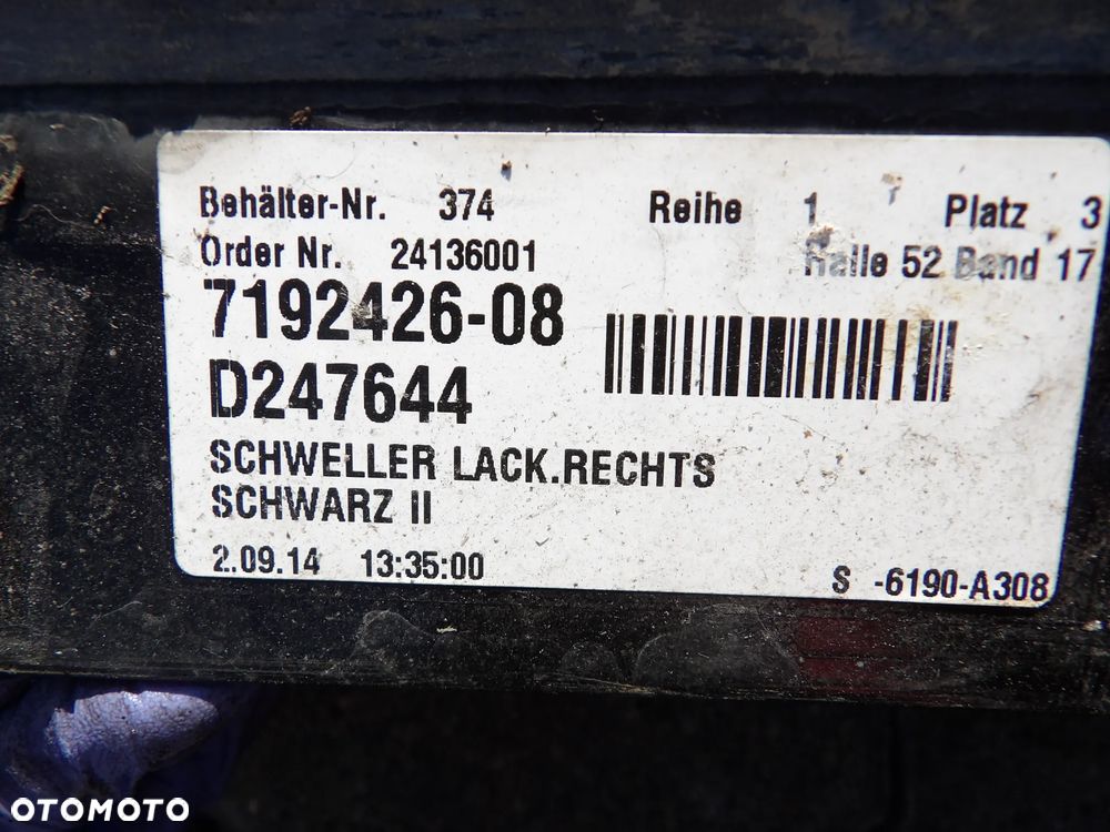 BMW - F01 - LCI - KOLOR 668 - LISTWA PROGOWA - PRAWA/LEWA - CENA ZA 1 SZT - 7192426  7192425 - 4