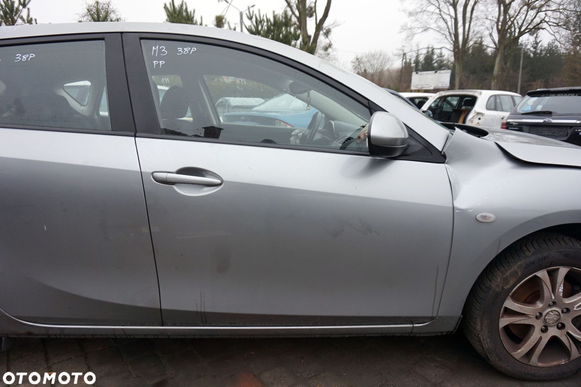 DRZWI PRZEDNIE PRAWE 3 II BL 5D HB 38P  SREBRNY MAZDA 2009-2013 - 1