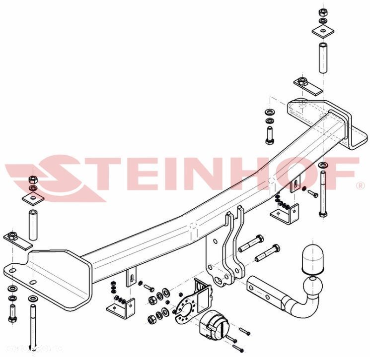 Hak holowniczy + MODUŁ 7PIN do Ssangyong Rexton od 2014 do 2017 - 2