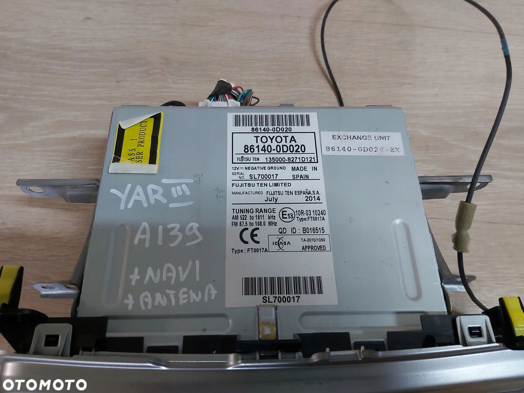 Toyota Yaris III Radio nawigacja GPS moduł nawigacji Harman 86840YY040 - 5