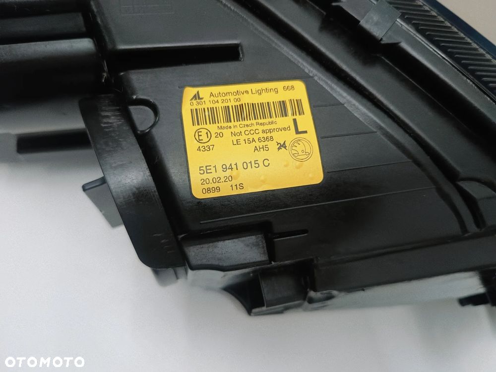 Lampa przód lewa Skoda Octavia III LED Lift zwykła czarna 5E1941015C - 8