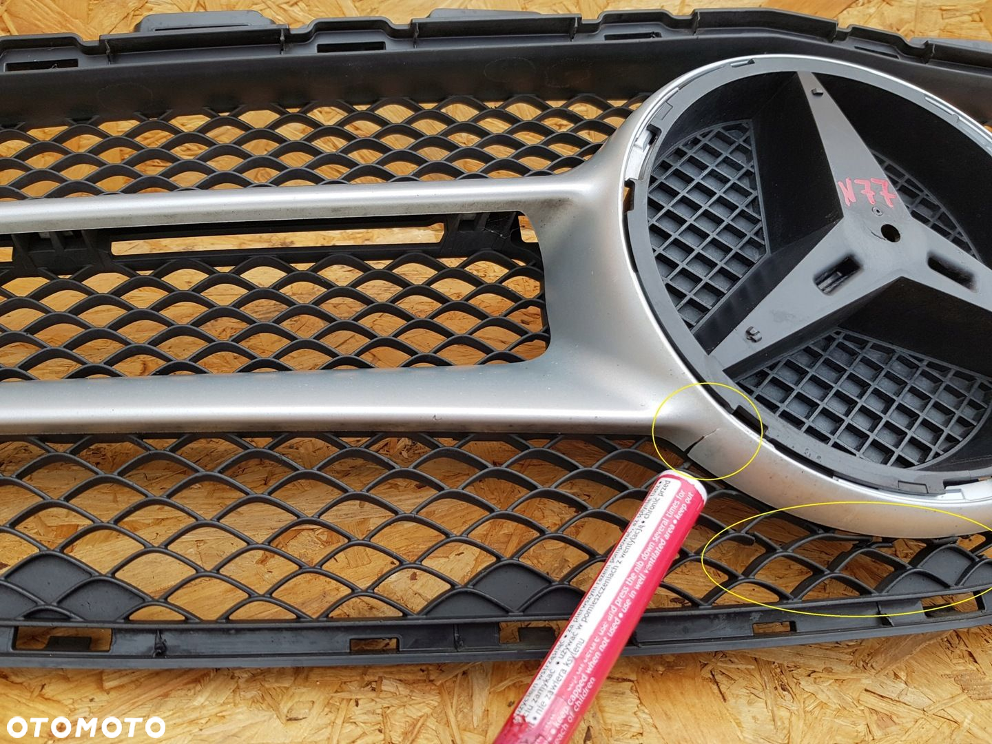 MERCEDES C KLASA W205 14- KRATKA ATRAPA GRILL ZDERZAKA PRZÓD A2058800783 - 8