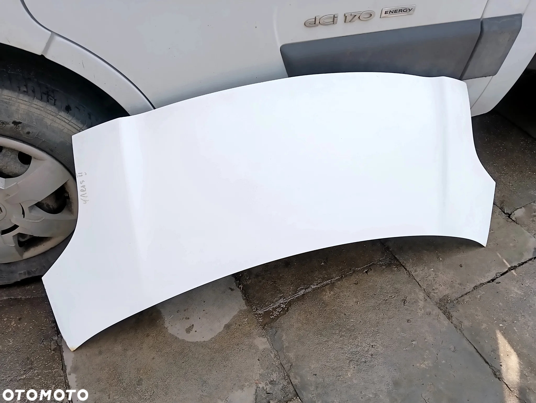 toyota yaris ii maska pokrywa silnika biala - 2