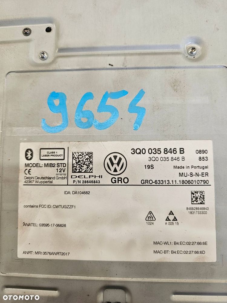 czytnik nawigacji navi volkswagen golf vii 7 3q0035846b eu - 2