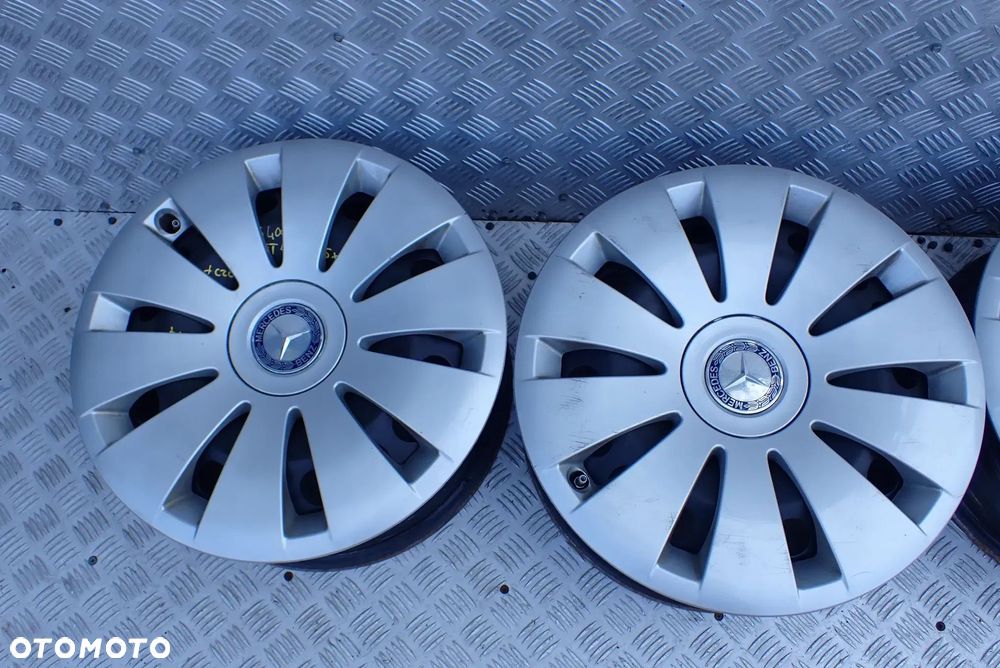 FELGI STALOWE MERCEDES 5X112 6,5X16 ET 49 A2464000102 CZUJNIKI KOŁPAKI - 8