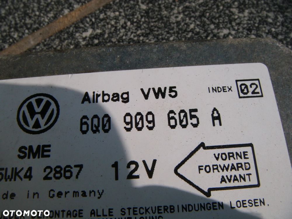 vw golf 4 sensor airbag 6q0909605a - 2