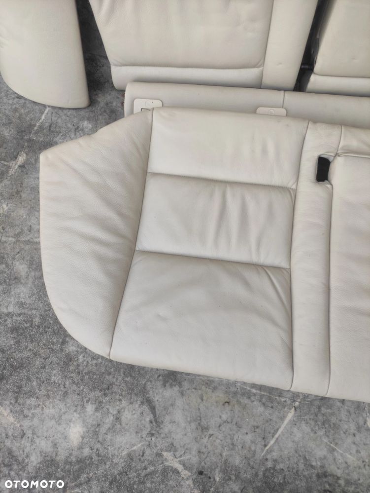 KANAPA TYŁ TYLNA SKŁADANA JASNA SKÓRA BMW E61 ISOFIX - 5