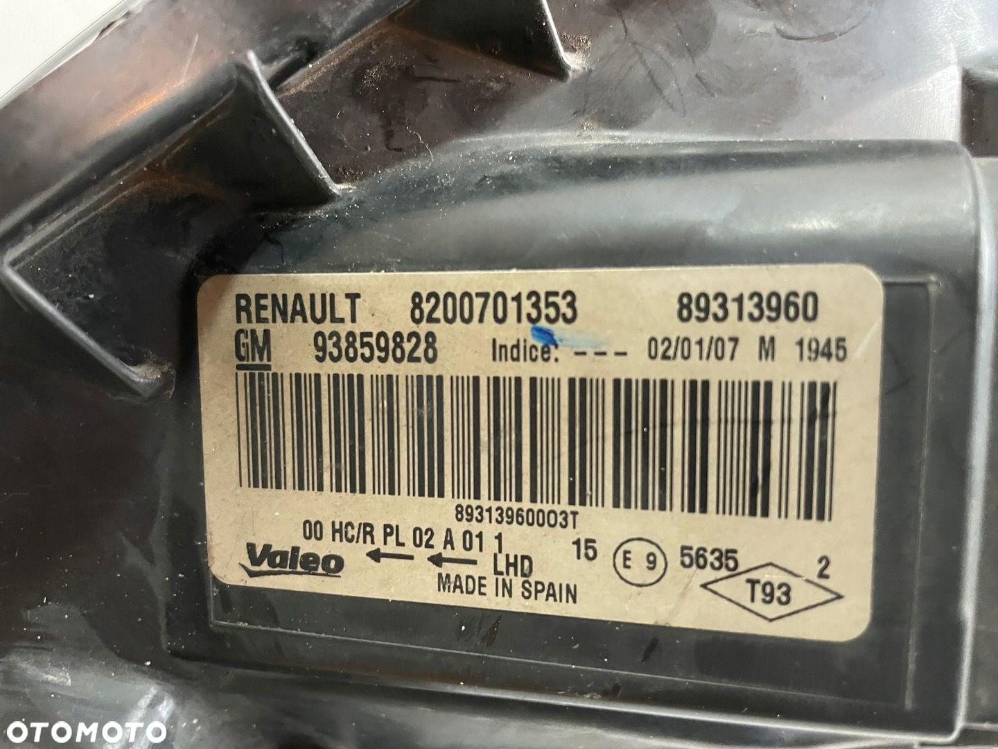 Renault Trafic lampa prawa przód 8200701353 - 4