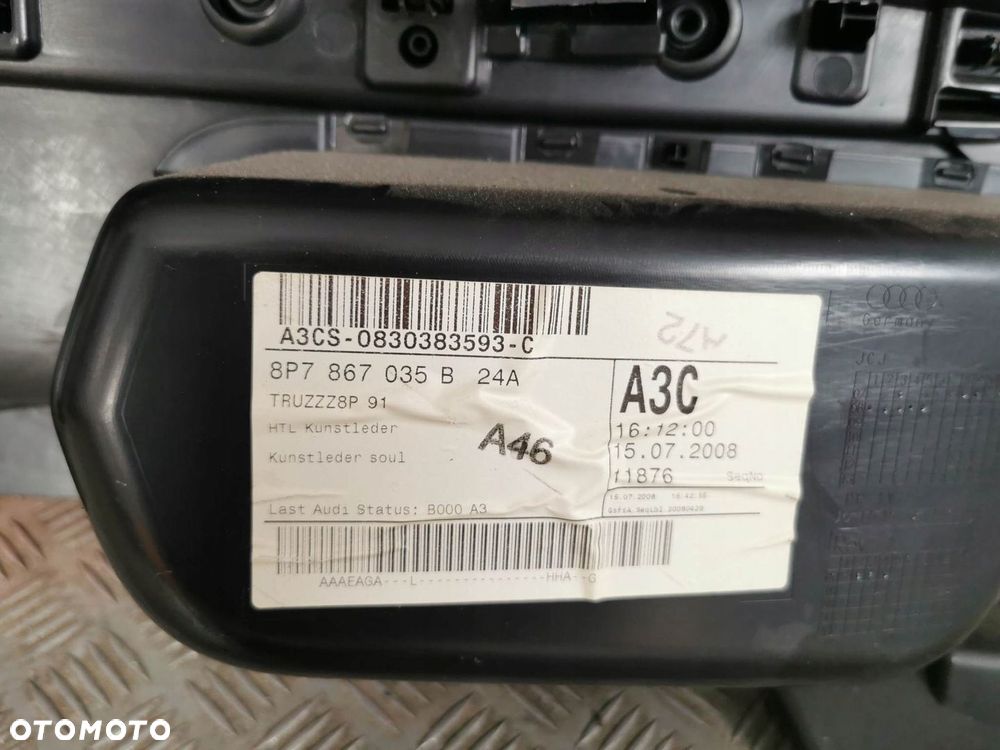 TAPICERKA BOCZEK LEWY TYŁ AUDI A3 8P7867035B - 3