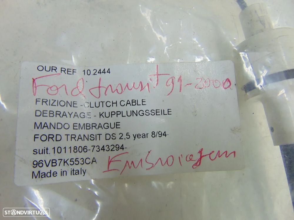 Ford transit cabo embraiagem - 2