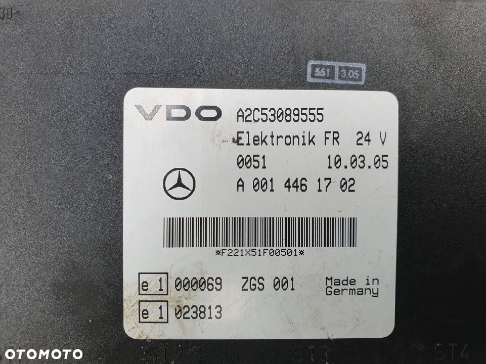 MODUŁ MERCEDES ATEGO 1218 A0014461702 VDO - 2