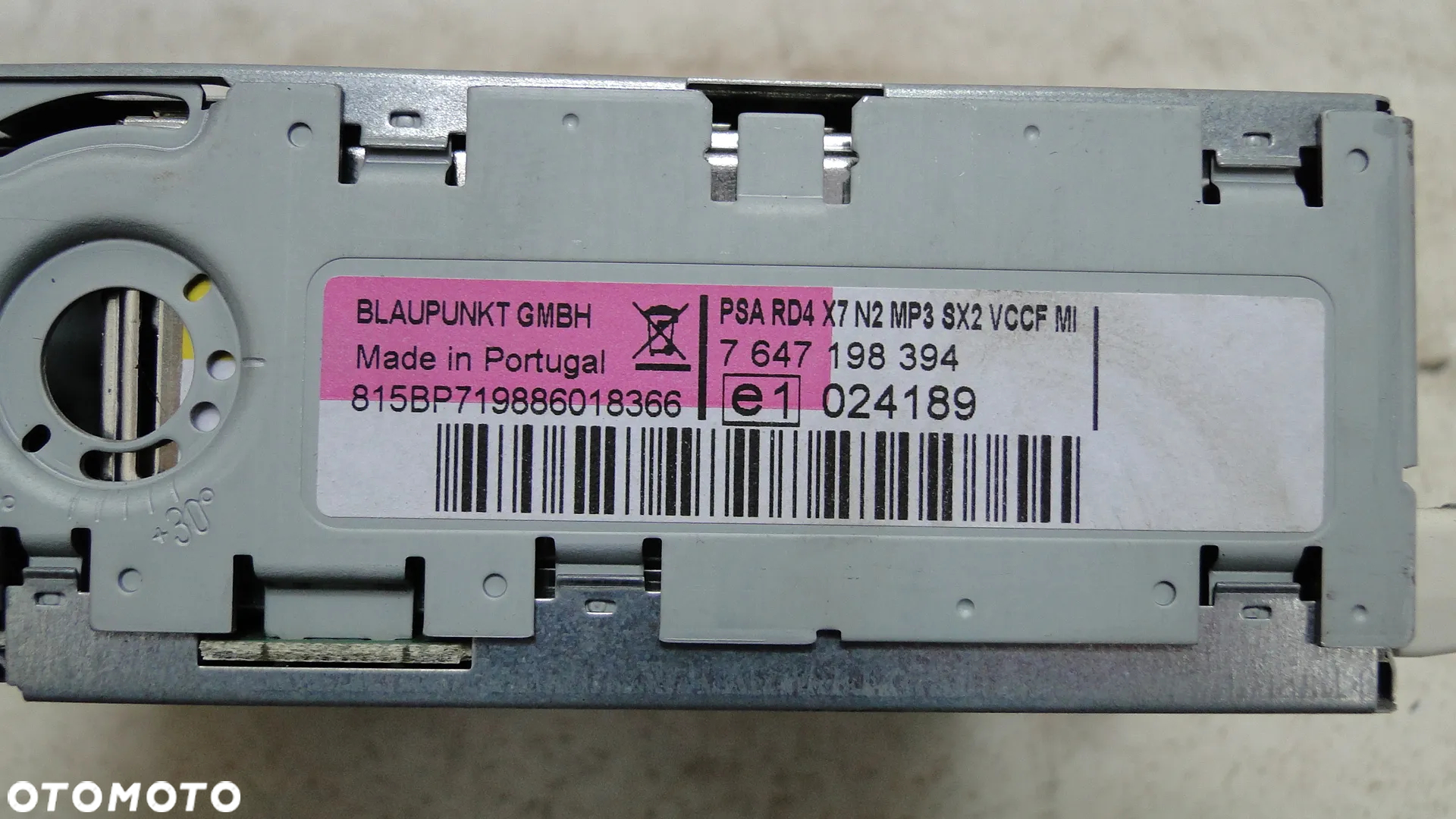 CITROEN PEUGEOT RADIO CD MP3 7647198394 EUROPA - 3