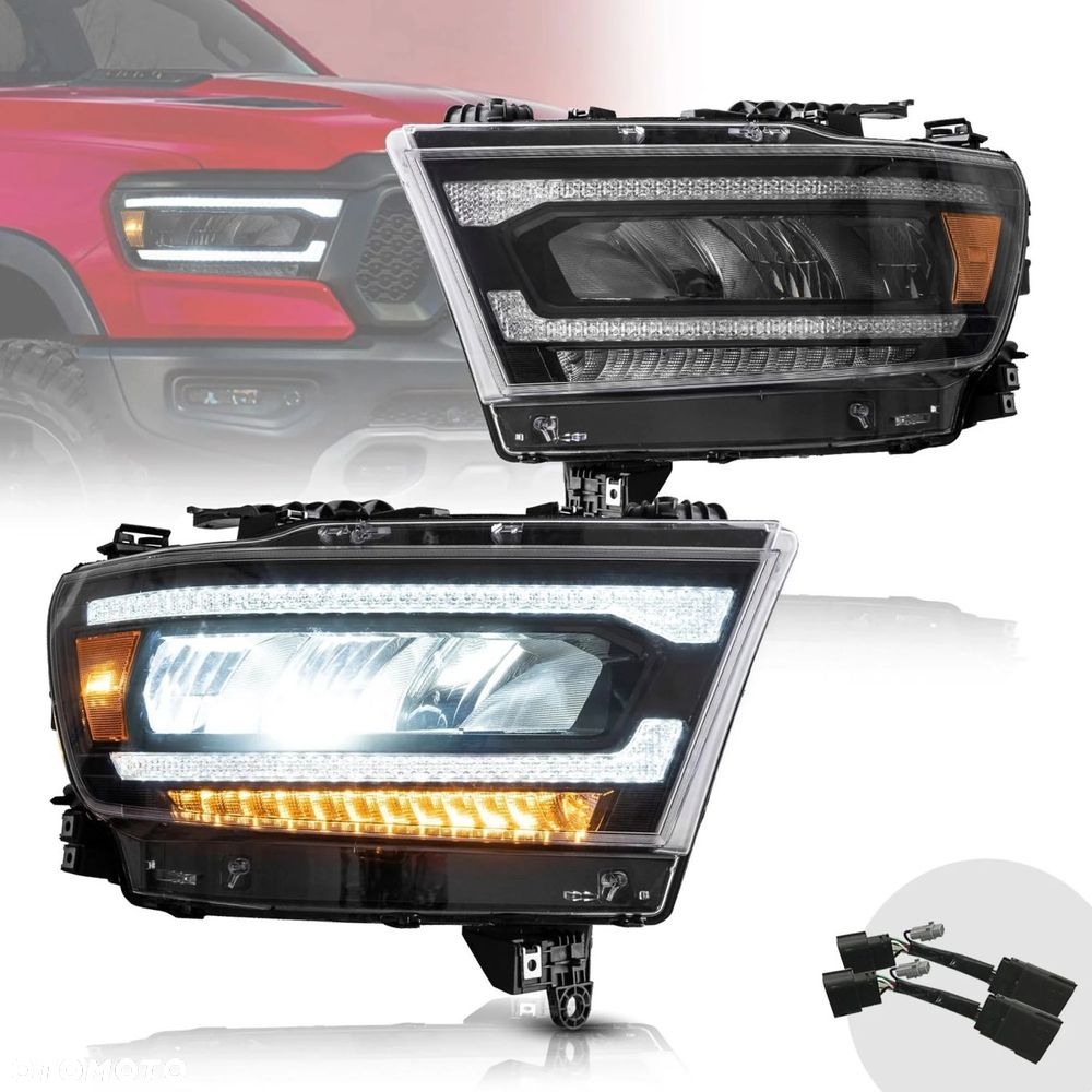 Reflektory Lampy L+R Vland Full Led Tuning Amber Dodge Ram V 5 1500 2019-24 - 4
