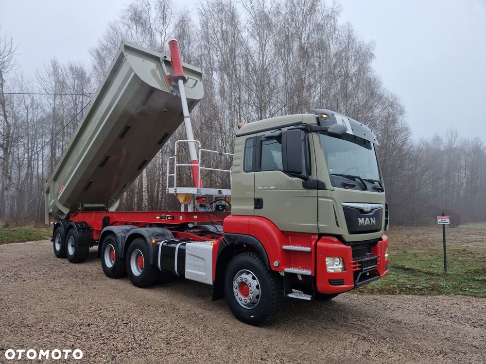 MAN TGS 26.480 6x4 Ciągnik siodłowy + Naczepa Langendorf Zestaw Z Niemiec